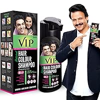 VIP 5 in 1 Hair Colour Shampoo base Hair Color 180 ml Black Hair Colour
