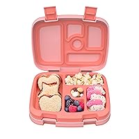 Bentgo® Kids Bento-Style 5-Compartment Lunch Box - Ideal Portion Sizes for Ages 3 to 7 - Leak-Proof, Drop-Proof, Dishwasher Safe, BPA-Free, & Made with Food-Safe Materials (Coral)