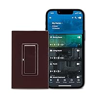 Wi-Fi Smart Home Switch Works with Hey Google and Alexa, Color Change Kit (Brown/Black/Gray)