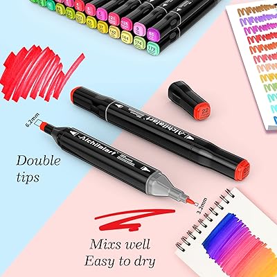 80Colors Alcohol Based Markers, Alcohol Markers Set, Dual Tip Alcohol  Sketching Drawing Markers Animation for Adults Kids