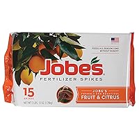 Jobe’s Garden Fertilizer Spikes, Easy Plant Care Slow Release Fertilizer for Fruit and Citrus Plants and Trees, 15 Count