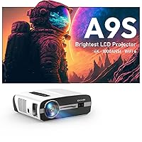 Android 4K Projector Daytime Visible, 13000Lumen LCD Bright Gaming Projector with Bluetooth WiFi WLAN Outdoor Movie Projectors HDR 10+/300 inch Screen, 2G+16G Smart TV Proyector with Netflix Disney+