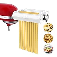 Antree Pasta Maker Attachment 3 in 1 Set for KitchenAid Stand Mixers Included Pasta Sheet Roller, Spaghetti Cutter, Fettuccine Cutter Maker Accessories and Cleaning Brush