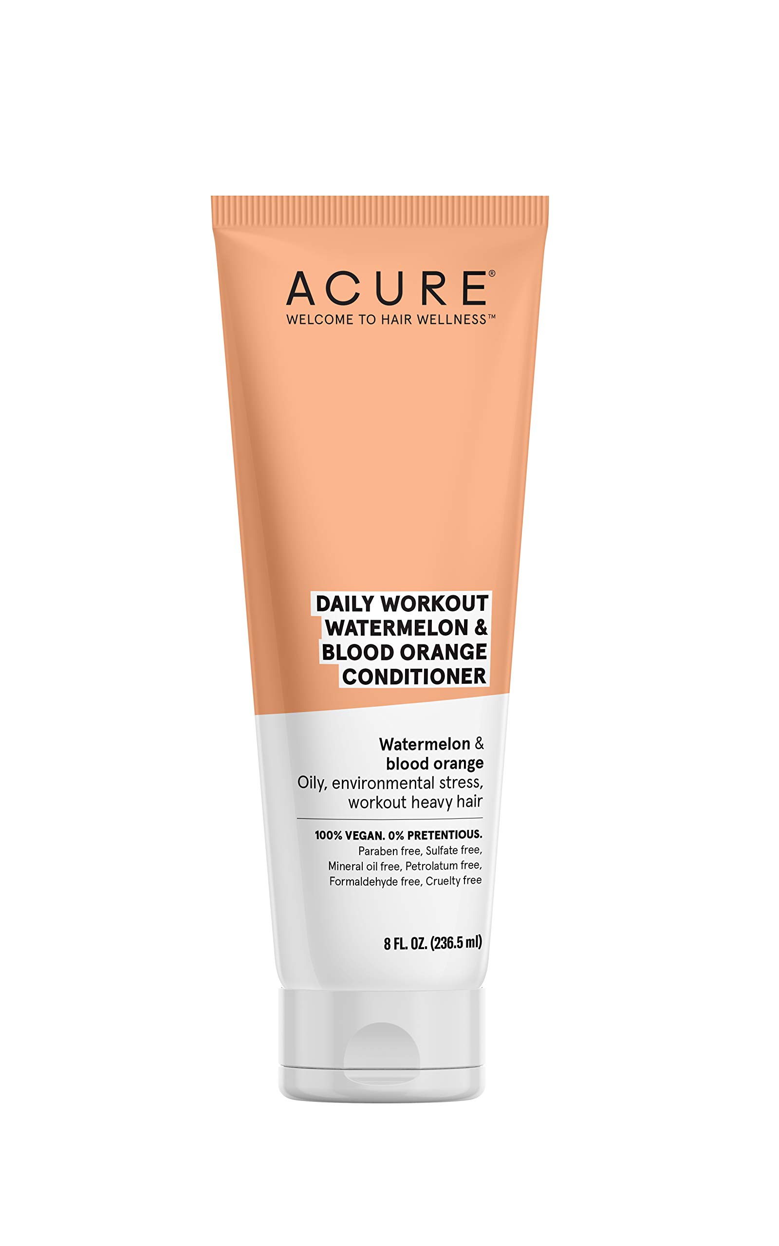 Acure Daily Workout Watermelon Conditioner | 100% Vegan | For Oily, Environmental Stressed, Workout Heavy Hair | Watermelon & Blood Orange - Gentle Everyday Formula | 8 Fl Oz