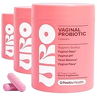 URO Vaginal Probiotics, pH Balance with Prebiotics & Lactobacillus Probiotic Blend - Women's Health Supplement - Promote Healthy Vaginal Odor & Vaginal Flora, 30 Servings (Pack of 3)