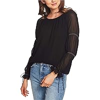 Womens Double Gathered Sleeve Pullover Blouse