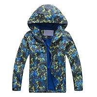 Little Child Outdoor Rainproof Windbreaker Zipper Jacket Colorful Printed Long Kids Raincoat With Reflective Stripes