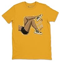 Got Em Legs 1 Retro Yellow Gold Black Design Sneaker Matching T-Shirt