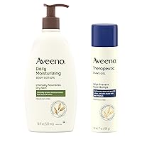 Aveeno Daily Moisturizing Body Lotion, 18 fl. Oz and Aveeno Therapeutic Shave Gel, 7 oz.