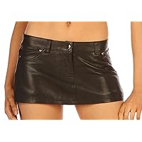 Leather Micro Mini Tight Sexy Skirt 1215