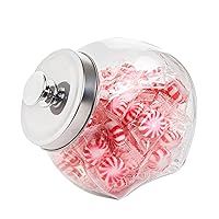 Restaurantware Vetri 0.3 Gallon Penny Jar 1 Durable Candy Jar - With Wide Spout Chrome Lid Clear Glass Cookie Jars For Kitchen Counter Dishwashable