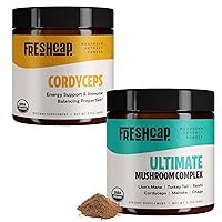FreshCap Energy Bundle (Cordyceps Powder and Ultimate Mushroom Complex Powder)