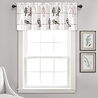 Lush Decor Rowley Birds Light Filtering Valance, Single Panel, 52