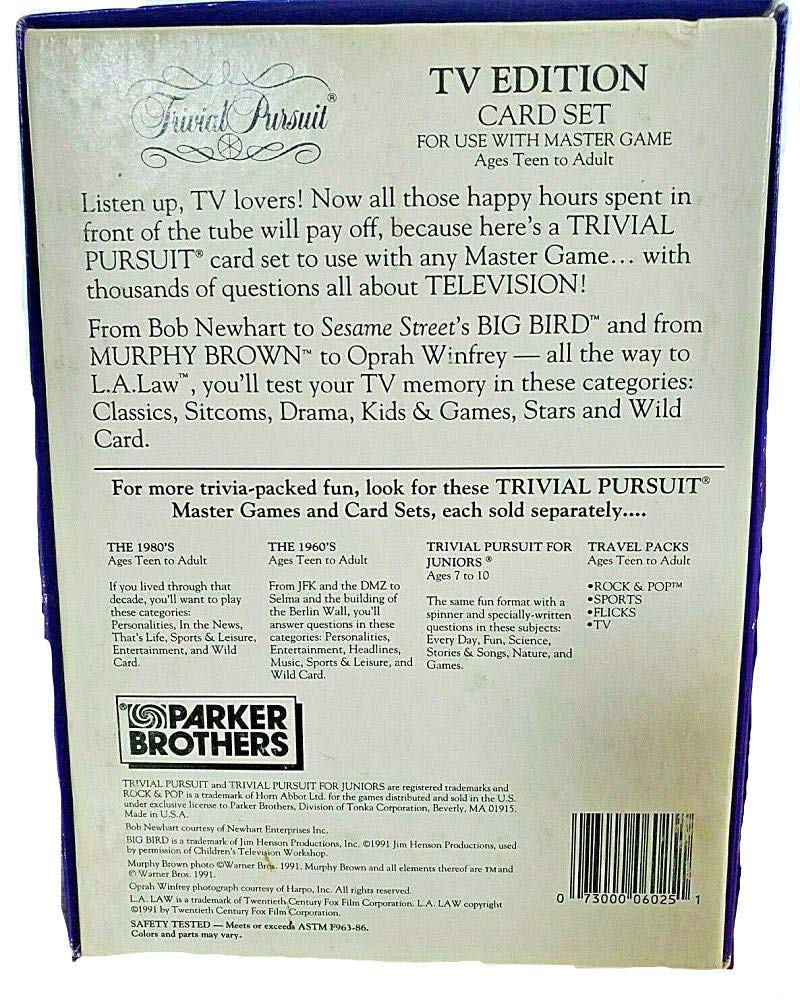 Trivial Pursuit TV Edition Card Set