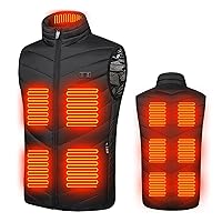 USB Charging Heated Vest for Men Women, Lightweight Warming Smart Electric Heated Puffer Vest with 11 Heating Zones