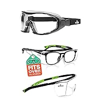NoCry Anti Fog Safety Goggles for Men with Premium Anti Scratch Coating & Anti Fog Safety Glasses for Men and Women that Fit Over Glasses with Scratch Resistant Lens