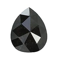 1.17 Ct Natural Loose Diamond Pear Black Grey Color 6.90 MM KDL7903