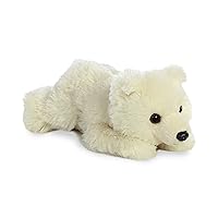 Aurora® Adorable Mini Flopsie™ Polar Bear Stuffed Animal - Playful Ease - Timeless Companions - White 8 Inches