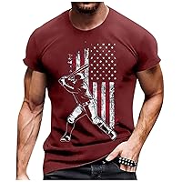 Graphic Tshirts Vintage Shirts for Men Basic Tshirts Short Sleeve Quick Dry T-Shirt Baseball Athletic Muscle Shirt