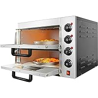Commercial Double Bake Electric Oven, Professional Oven Toaster with Timer Bread Maker, Kitchen Bakery Food Processor