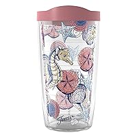 Tervis Fiesta Sea Horsing Around Made in USA Double Walled Insulated Tumbler Cup Keeps Drinks Cold & Hot, 16oz, Sea Horse