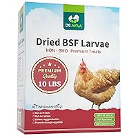 Dried Black Soldier Fly Larva 10 LB 100% Natural BSF Larvae Non-GMO, 85X More Calcium Than Mealworms, High Calcium Treats for Chickens Birds Reptiles Hedgehog Geckos Turtles