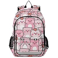 Pink Pig Cute School Backpack Laptop Backpack Bags Bookbag Travel Casual Computer Notebooks Daypack