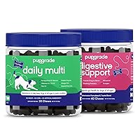 PupGrade 2-Pack Daily Multivitamin & Digestive Support Supplement for Dogs - All-in-One Formula for Digestive, Immune System, Skin & Coat Health- with Probiotics, Prebiotics, Enzymes - Made in USA - 9