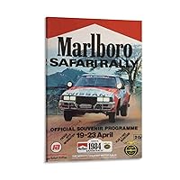F1 Vintage Marlboro Safari Rally Racing Poster Off-Road Race Art Canvas Art Poster And Wall Art Picture Print Modern Family Bedroom Decor Posters 12x18inch(30x45cm)