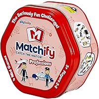 Matchify Card Game: Professions | The Seriously Fun Challenge for Families Kids and Friends Travel Party Card Game - Catch The Match, Spot it, and Shout It Out – Match Crewmates – Learning Game