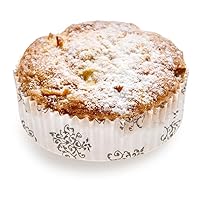 Panificio 4 Ounce Baking Cups, 200 Ridged Cupcake Liners - Oven-Ready, Freezable, Black And White Paper Muffin Cases, Disposable, Vintage Floral, For Wedding Parties, Baby Showers - Restaurantware