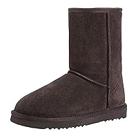 Mid Calf Winter Boots for Women Warm Fur Lined Outdoor Walking Womens Boots