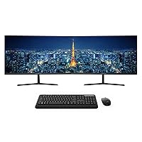 Packard Bell 21 Inch Monitor FHD 1920 x 1080 Computer Monitor, 75 Hertz, 5 MS, Dual Monitor, Wireless Keyboard and Wireless Mouse, VESA, VGA and HDMI Monitor, Basic Monitor and Gaming Monitor – 2 Pack