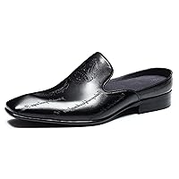 Men's Slipper Leather Silp On Loafers Dazling Mule Fashion Casual Comfort Dress Formal Casaul Loafer Shoes