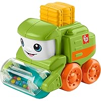 Fisher-Price Baby Toy Rollin’ Tractor Push-Along Vehicle with Fine Motor Activities for Infants Ages 6+ Months