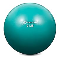 ProsourceFit Weighted Toning Exercise Balls for Pilates, Yoga, Strength Training and Physical Therapy, 2 lb to 8 lb, Color Coded