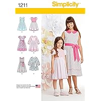 Simplicity 1211 Girl's Dress Sewing Patterns, Sizes HH (3-6)
