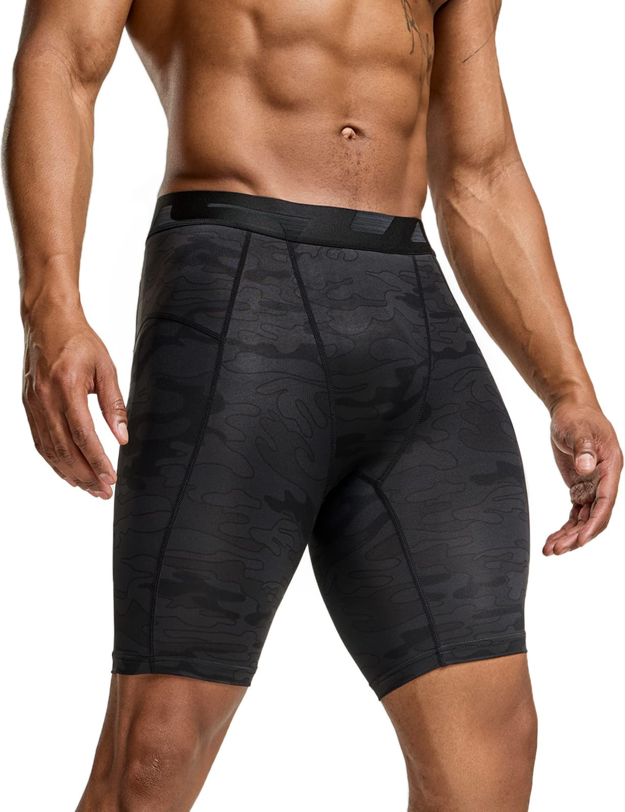 TSLA Men's Athletic Compression Shorts, Sports Performance Active Cool Dry Running Tights