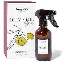 Thoughtfully Gourmet, Olive Oil in Reusable Glass Dispenser, Cold Pressed Extra Virgin Olive Oil from Spain, Great for Everyday Cooking
