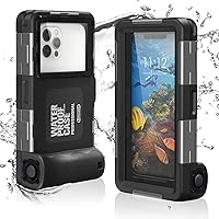 Diving Underwater Phone Case Compatible with iPhone 14/13/12/11 Pro Max Mini,Samsung Galaxy S23/S22/ S21/Ultra Plus Cell Phone Waterproof Case for Snorkeling Swimming with Lanyard Gray
