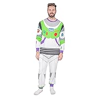 Mad Engine Adult Unisex Toy Story Buzz Lightyear All The Buzz Costume Pajama Shirt/Pants Set