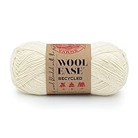 Lion Brand Yarn Wool-Ease Recycled Yarn, 1 Pack, Cream