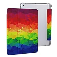Geometric Rainbow Funny Case with Kickstand Card Slot Pen Holder for iPad Pro 2020 （11in）/ 2020 （10.2in）/ 2020 AIR 4 （10.9in）/ Pro 2021 （11in）