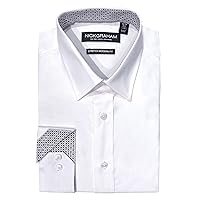 Long Sleeve Solid Dress Shirt for Men, Wrinkle Free Men’s Dress Shirt with Performance Fabric