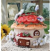 Crochet Kit for Beginners -(Lovely hut Storage Box) Crochet Amigurumi Kit, Learn to Crochet Kit for Adults, Knitting Kit DIY Crochet Amigurumi Yarn Hook - Orange