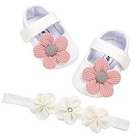 Baby Boy Slippers Shoes+Headband Bowknot Princess Baby Toddler Flower Prewalker Girls Size 9 Toddler Girl Shoe
