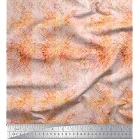 Soimoi Georgette Viscose Orange Fabric - by The Yard - 42 Inch Wide - Tie & Dye Texture Material - Bohemian and Artistic Fusion for Various Projects Printed Fabric