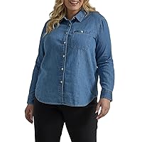 Lee Women's Plus Size Legendary Long Sleeve All Purpose Button Down Shirt