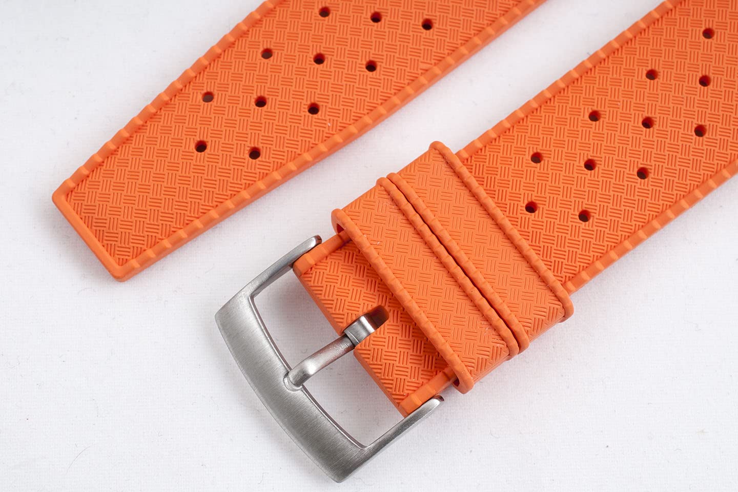 StrapHabit Quick Release Tropical Style FKM Rubber Watch Strap Band 18mm, 19mm, 20mm, 21mm, 22mm