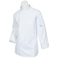 Mercer Culinary M60020WH1X Millennia Women's Cook Jacket with Traditional Buttons, X-Large, White